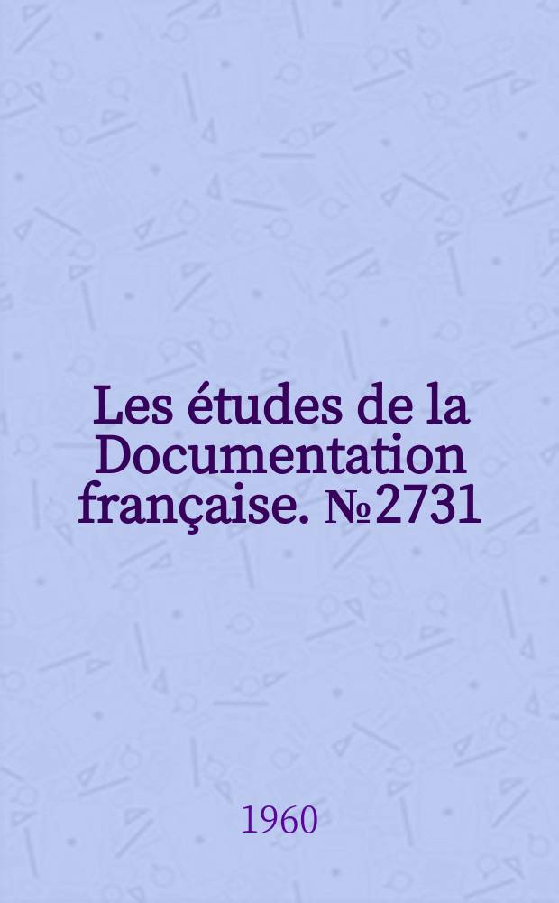 Les études de la Documentation française. №2731 : Situation des industries mécaniques et électriques en Europe occidentale