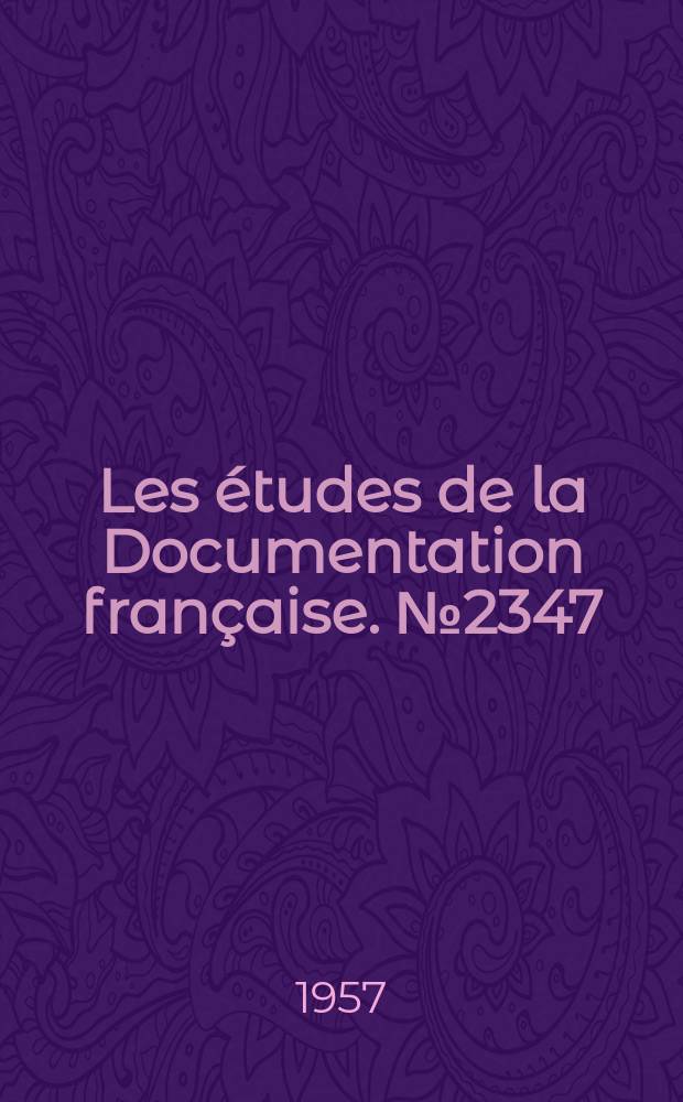 Les études de la Documentation française. №2347 : Réformes outre-mer