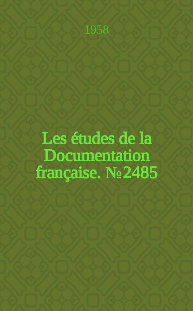 Les études de la Documentation française. №2485 : La Place des pays africains de la communauté sur le marché des produits tropicaux