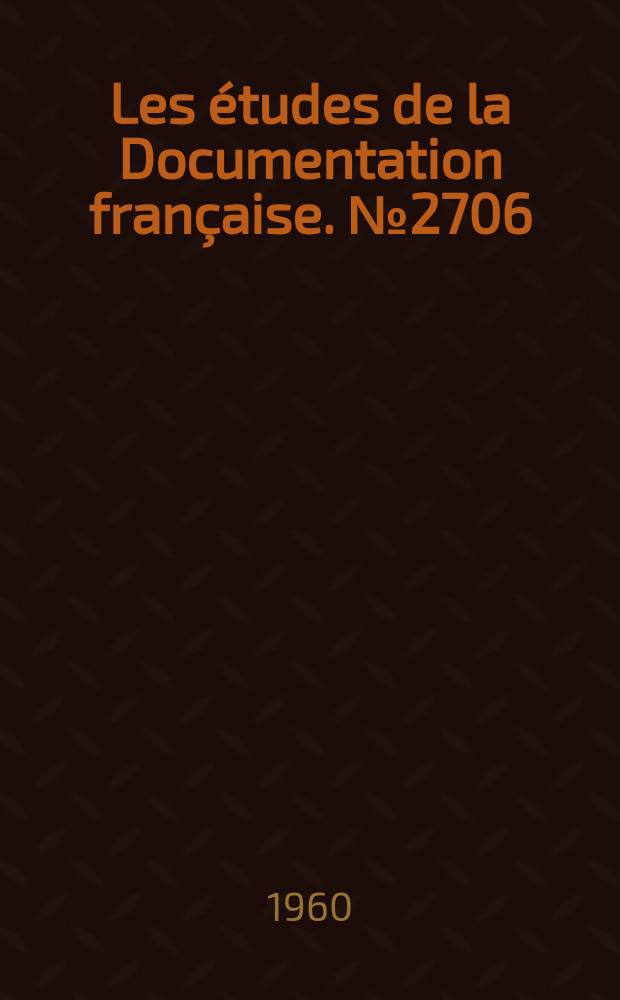 Les études de la Documentation française. №2706 : La République du Togo