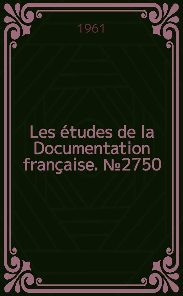 Les études de la Documentation française. №2750 : Les Lois électorales