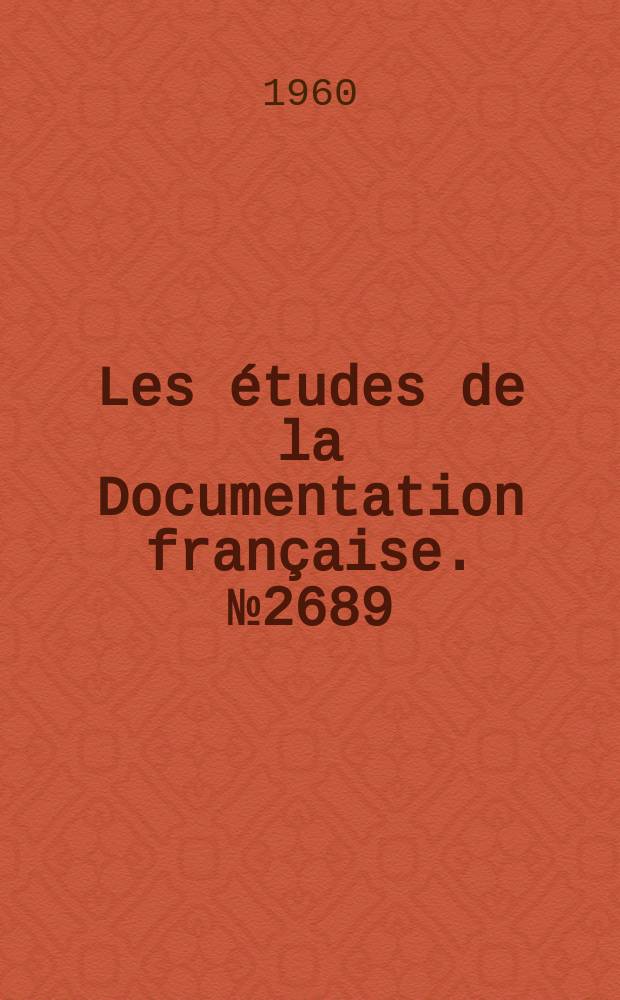 Les études de la Documentation française. №2689 : Les États-Unis et le développement économique de l'Afrique
