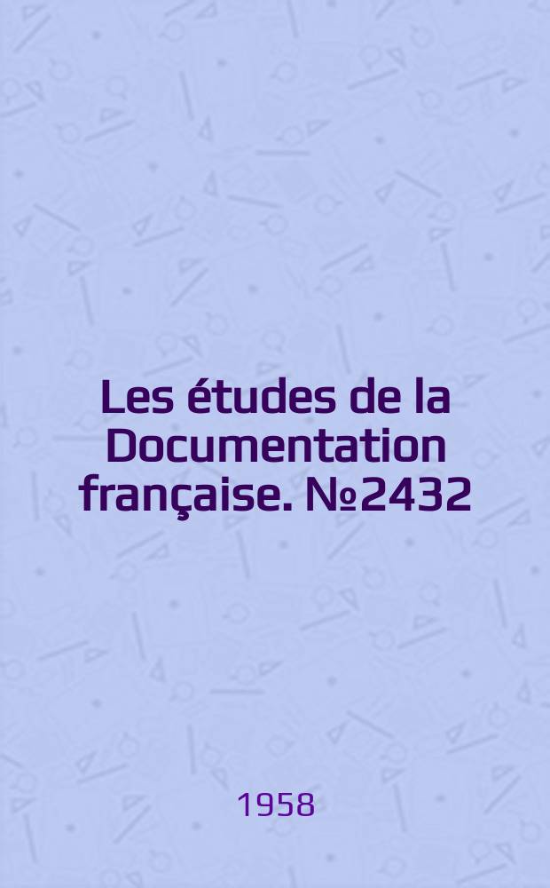 Les &eacute;tudes de la Documentation fran&ccedil;aise. №2432 : Code de proc&eacute;dure p&eacute;nale de la R&eacute;publique Socialiste F&eacute;d&eacute;rative de Russie (R.S.F.S.R.)
