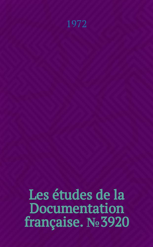 Les études de la Documentation française. №3920/3921 : La Banque Mondiale