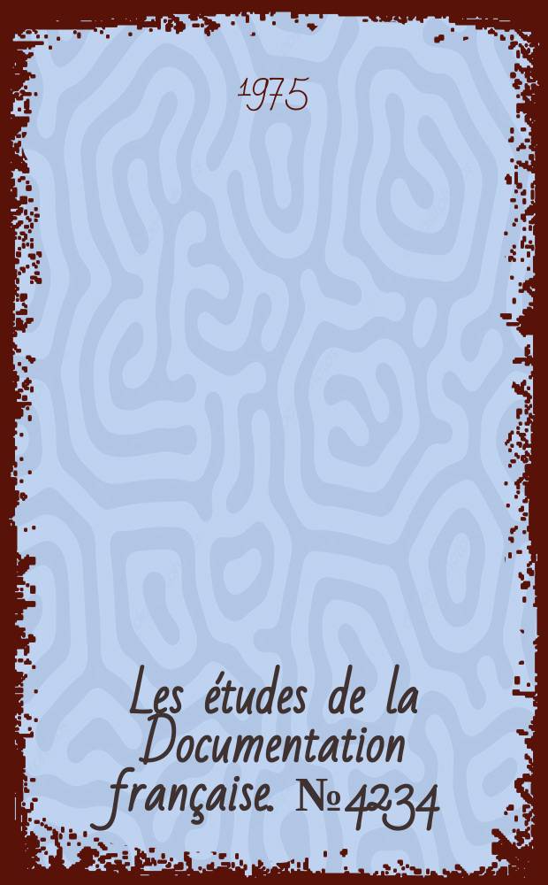 Les études de la Documentation française. №4234/4236 : Le contrat d'aménagement de villes moyennes
