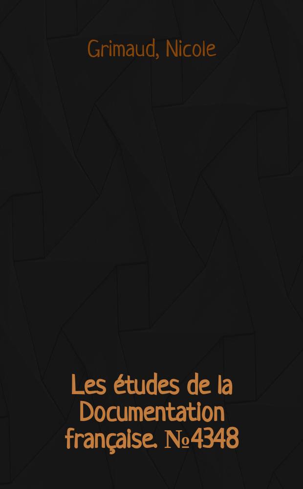 Les études de la Documentation française. №4348/4350 : La charte nationale algérienne (27 juin 1976)