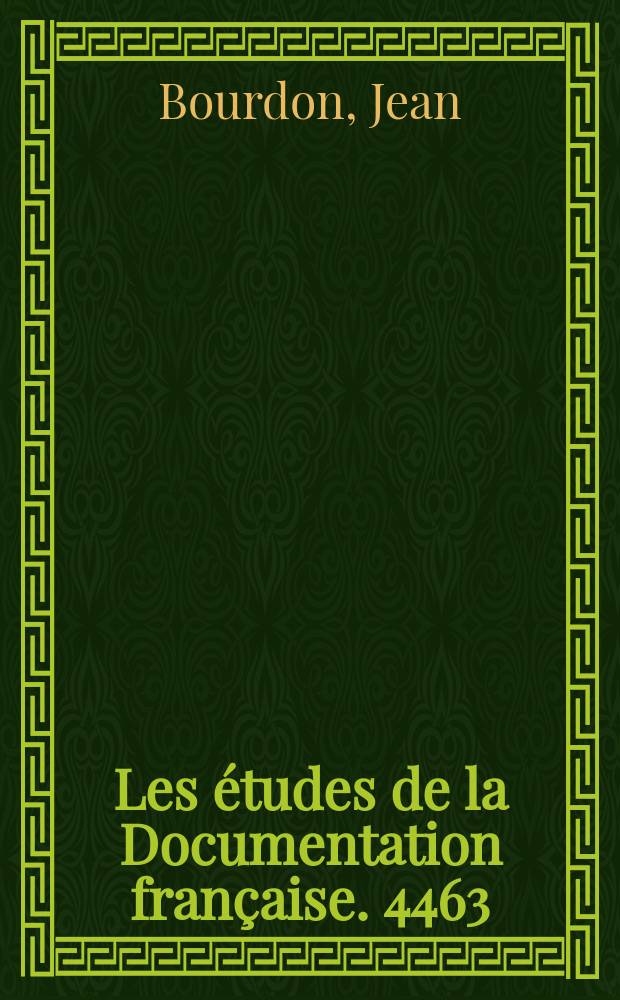 Les études de la Documentation française. 4463/4464 : Les assemblées parlementaires sous la Ve République