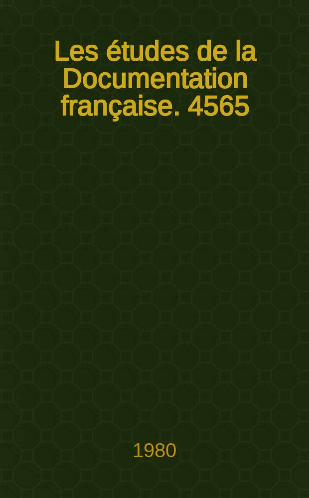 Les études de la Documentation française. 4565/4566 : 1979 en Europe occidentale
