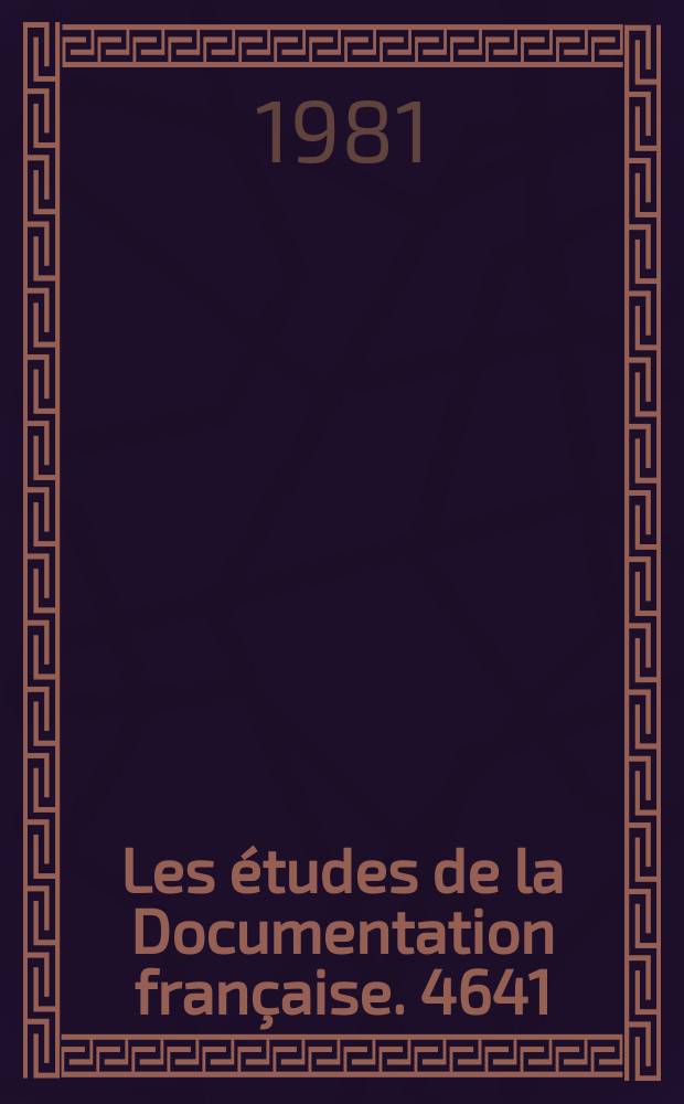 Les études de la Documentation française. 4641/4642 : L'ordre technologique international