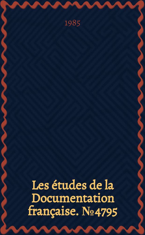 Les études de la Documentation française. №4795 : La CEE et le Tiers Monde