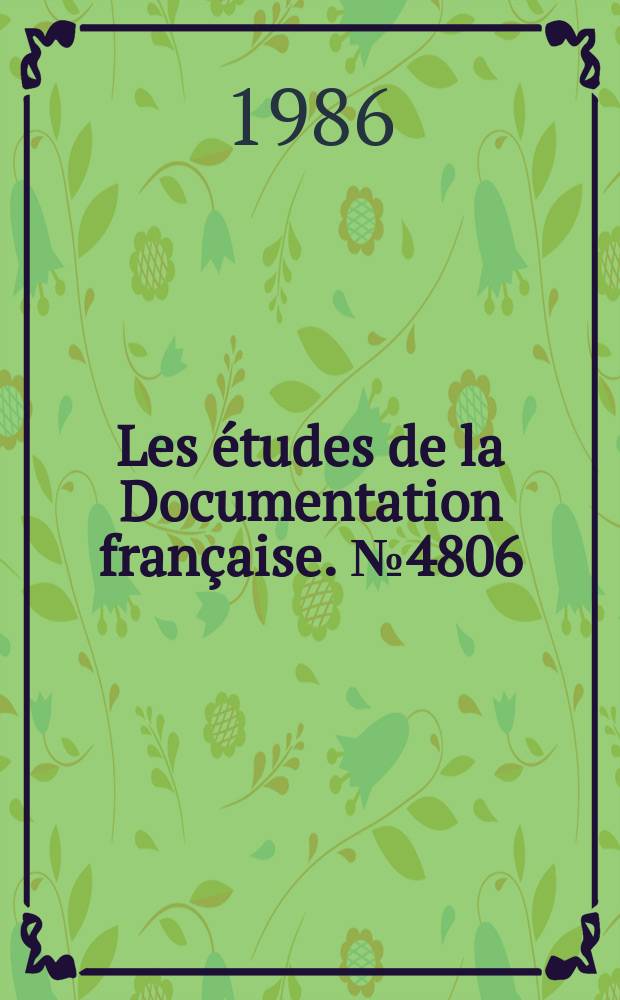 Les études de la Documentation française. №4806 : La population mondiale