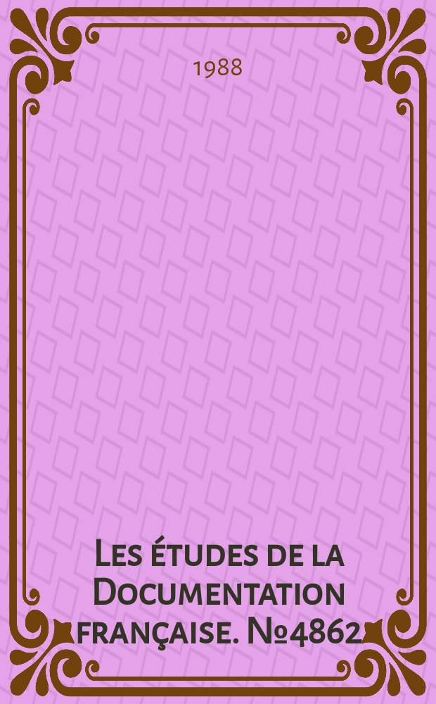 Les études de la Documentation française. №4862 : Dijon et son agglomération