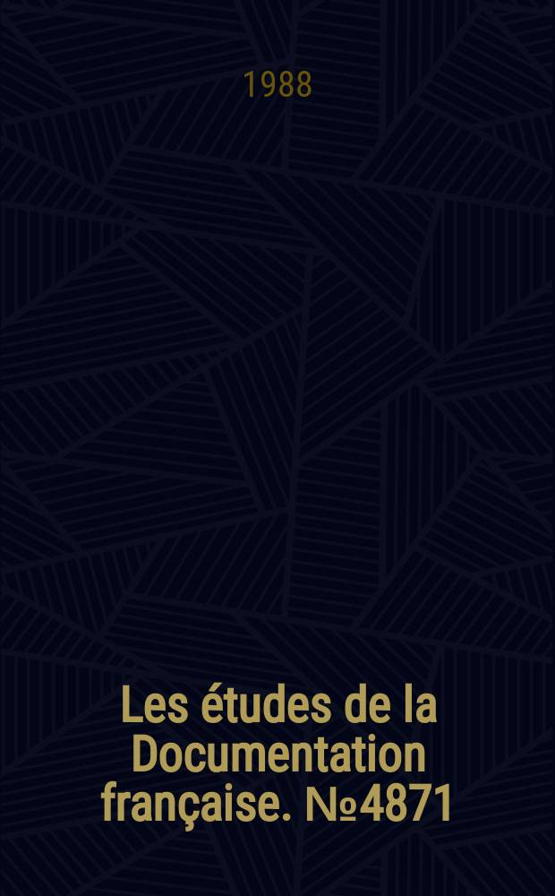 Les &eacute;tudes de la Documentation fran&ccedil;aise. №4871/4873 : Les grands d&eacute;bats parlementaires (de 1875 &agrave; nos jours)