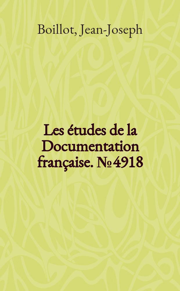 Les études de la Documentation française. №4918 : Le Pakistan