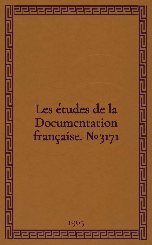 Les études de la Documentation française. №3171 : Le Conflit frontalier sino-indien