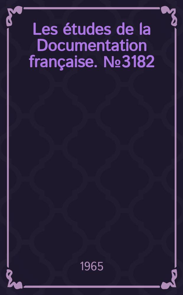 Les études de la Documentation française. №3182 : L'Enseignement en Norvège