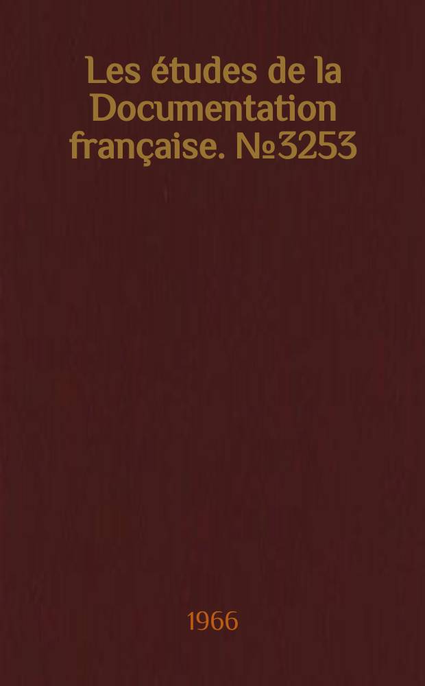 Les études de la Documentation française. №3253 : La Sidérurgie des États-Unis