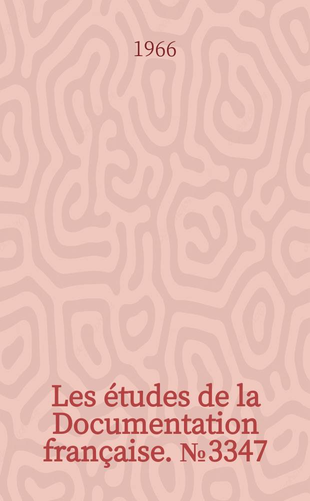 Les études de la Documentation française. №3347 : Le Département du Val-d'Oise