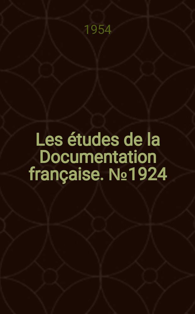 Les études de la Documentation française. № 1924 : Les coopératives de production et de consommation en France
