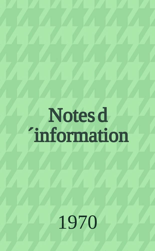 Notes d´information