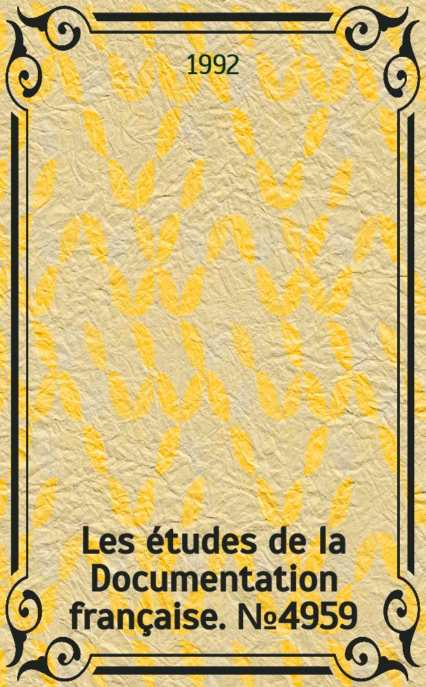 Les études de la Documentation française. №4959/4960 : Le livre