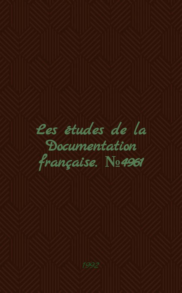 Les études de la Documentation française. №4961/4962 : L'Indonésie