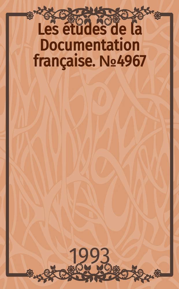 Les études de la Documentation française. №4967/4968 : Les personnes âgées