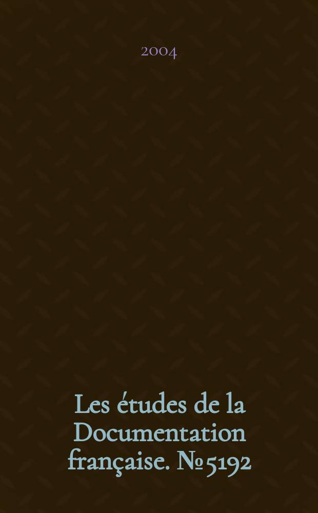 Les études de la Documentation française. №5192 : Espagne