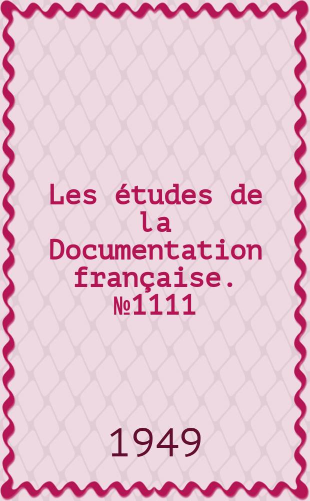 Les études de la Documentation française. № 1111 : Les mouvements syndicaux en Amérique latine