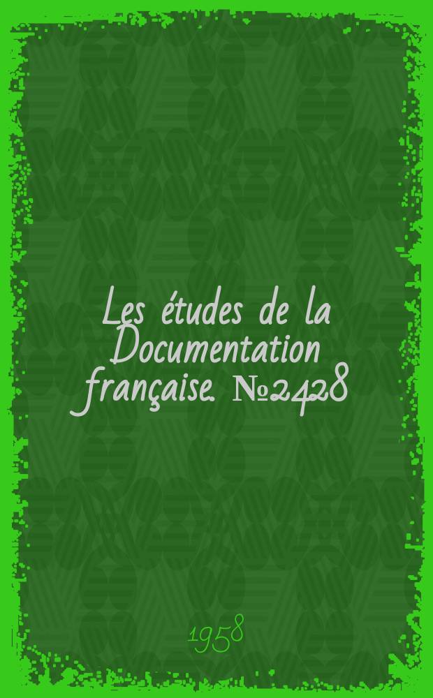 Les &eacute;tudes de la Documentation fran&ccedil;aise. № 2428 : La recherche m&eacute;dicale en France