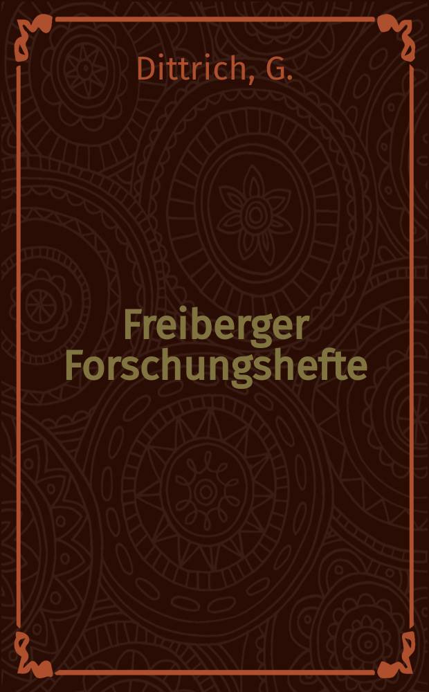 Freiberger Forschungshefte : Beihefte der Zeitschrift "Bergakademie" : Über den Einsatz der Erdbildmessung für Massen - aufmessung im Braunkohlentagebau