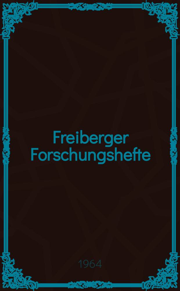Freiberger Forschungshefte : Beihefte der Zeitschrift "Bergakademie" : (Gedanken zum Stand der Entwicklung des Baues und Einsatzes von Bandanlagen in Abraumbetrieben von Braunkohlentagebauen)