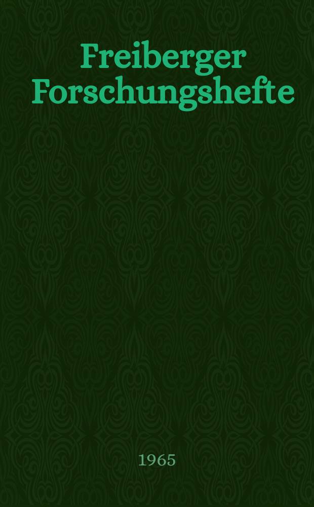 Freiberger Forschungshefte : Beihefte der Zeitschrift "Bergakademie" : Ascheverhalten bei Druckvergassung
