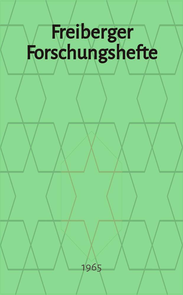 Freiberger Forschungshefte : Beihefte der Zeitschrift "Bergakademie" : Probleme der Entwicklung und Betriebes von Entgasungsöfen, vornehmlich des PKM-Wendestromofens