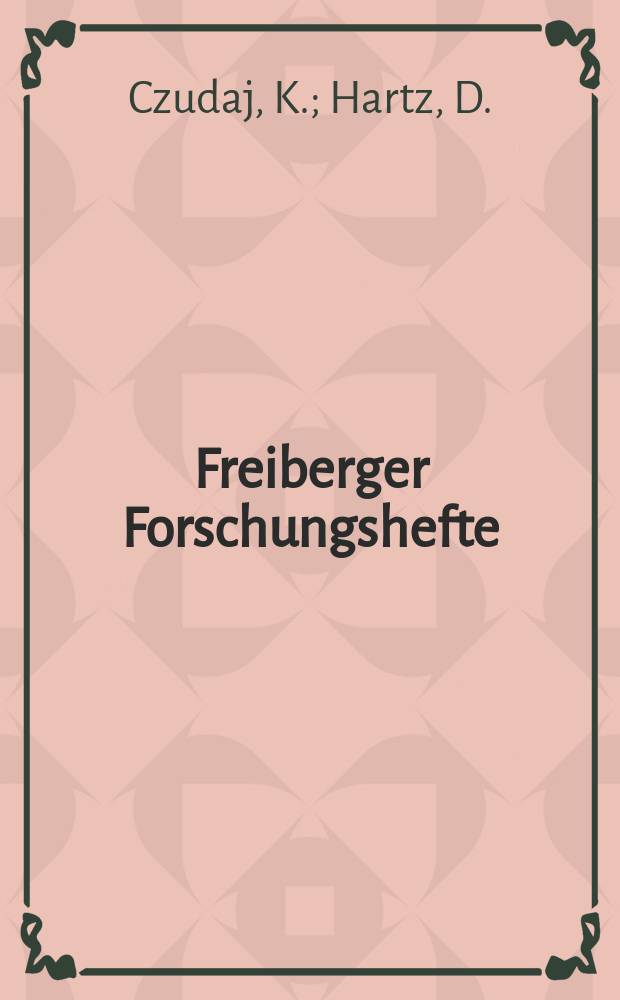 Freiberger Forschungshefte : Beihefte der Zeitschrift "Bergakademie" : Der Einfluss von Form und Arbeitsbedingungen zweiflügeliger Drehbohrschneiden auf den spezifischen Energiebedarf, untersucht am Beispiegel Kalkstein. Messung der Detonationsgeschwindigkeit unter praktischen Betriebsbedingungen und Feststellung des Einflusses sprengtechnischer Kernwerte und Sprengstoffdaten insbesondere der Detonationsgeschwindigkeit auf des Sprengergebnis