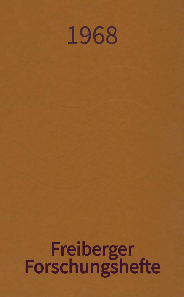 Freiberger Forschungshefte : Beihefte der Zeitschrift "Bergakademie" : (Probleme des Bodenmechanik und der Entw&auml;sserungstechnik im Tagebau. Kolloquium anl&auml;sslich des 65. Geburtstages von Prof. em. Dr.-Ing. Matschak am 29. April 1966)