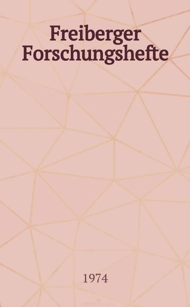 Freiberger Forschungshefte : Beihefte der Zeitschrift "Bergakademie" : Klassierung auf Stösselschwingsieh maschinen