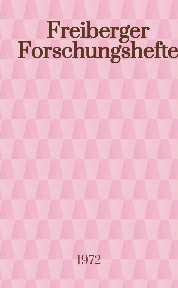 Freiberger Forschungshefte : Beihefte der Zeitschrift "Bergakademie" : Untersuchungen zur Filtration zur MND-Scheidung und zur Zinnstein-, Fluss- und Schwerspatflotation