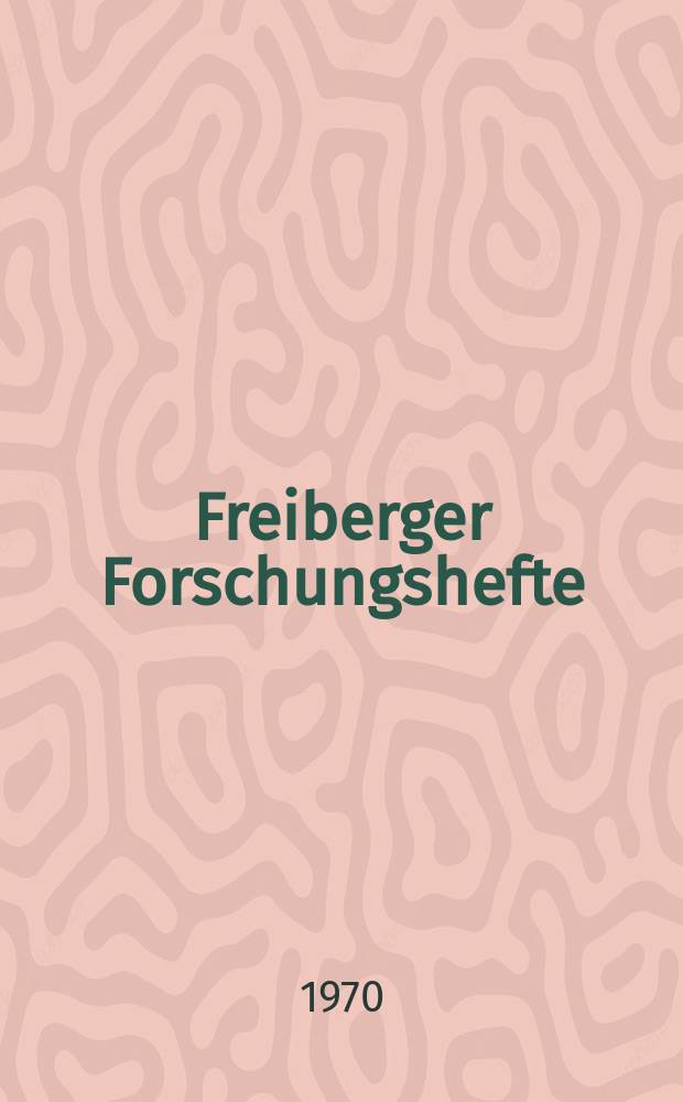 Freiberger Forschungshefte : Beihefte der Zeitschrift "Bergakademie" : Photogrammetrische Aufnahmen mit dem Stereomikroskop. SMXX des VEB Carl Zeiss Jena. Die Genauigkeit der photogrammetrischen Rekonstruktion des Objektes aus elektronenmikroskopisch aufgenommenen Stereobilden