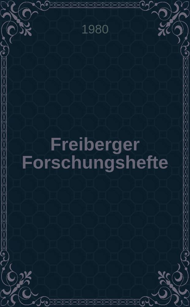 Freiberger Forschungshefte : Beihefte der Zeitschrift "Bergakademie" : Isostatisches Pressen keramischer Pulver...
