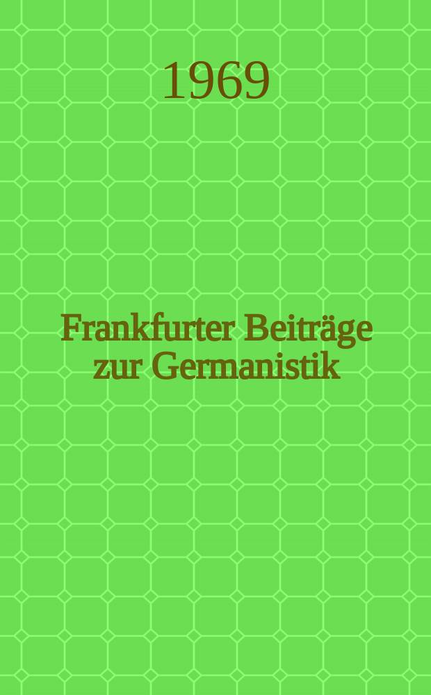 Frankfurter Beiträge zur Germanistik