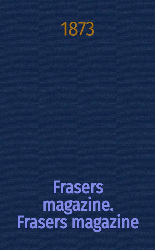 Frasers magazine. Frasers magazine
