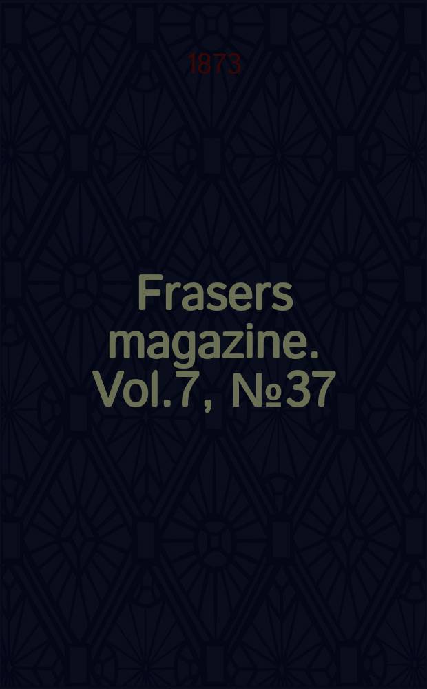 Frasers magazine. Vol.7, №37