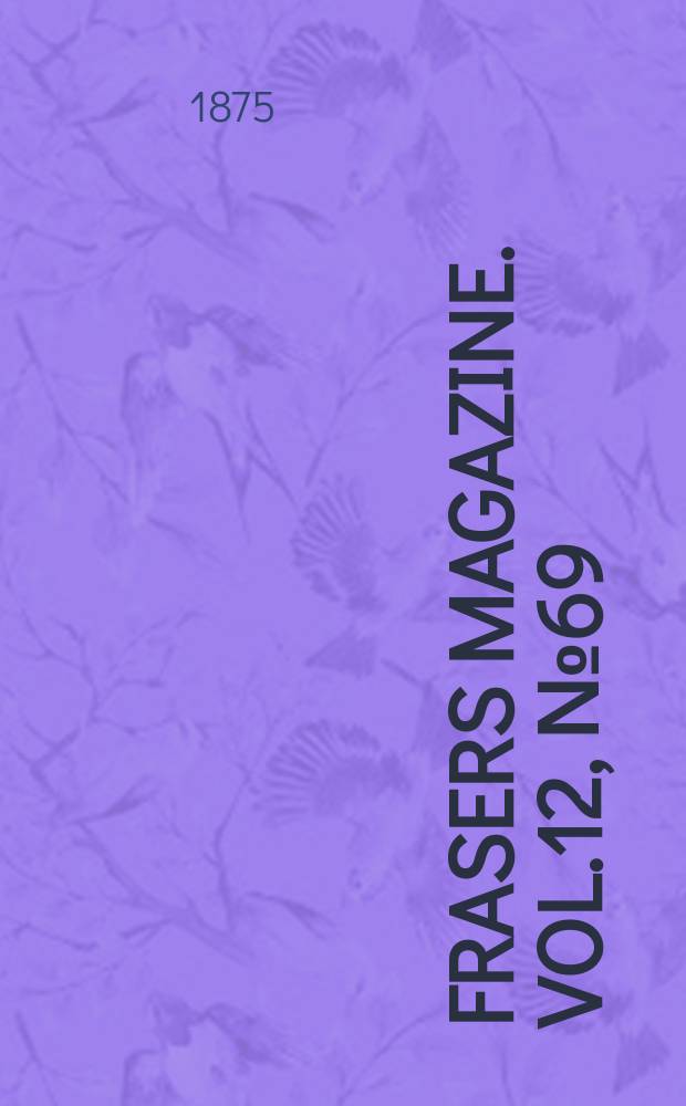 Frasers magazine. Vol.12, №69