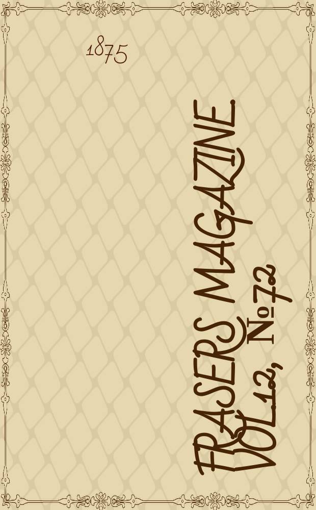 Frasers magazine. Vol.12, №72