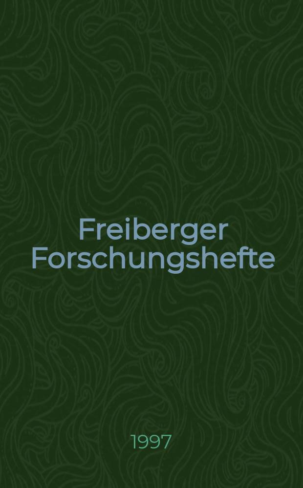 Freiberger Forschungshefte : Beihefte der Zeitschrift "Bergakademie" : Abfallzerkleinerung