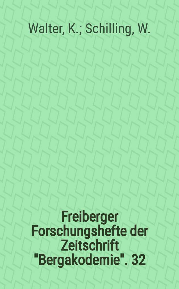 Freiberger Forschungshefte der Zeitschrift "Bergakodemie". 32 : Die Planung und Organisation der Automatisierung in den Grundstoffindustrie unter Besonderer Berücksichtigung der Automatisierungsaufgaben im VEB Eisenwerke West, Calbe (Sade). Die Möglichkeiten zur Überwindung der Disproportion zwischen dem Möllerangebot und der Produktionskapazität der Niederschachtöfen (unter Berucksichtigung der technologischen Veränderungen an den Öfen)