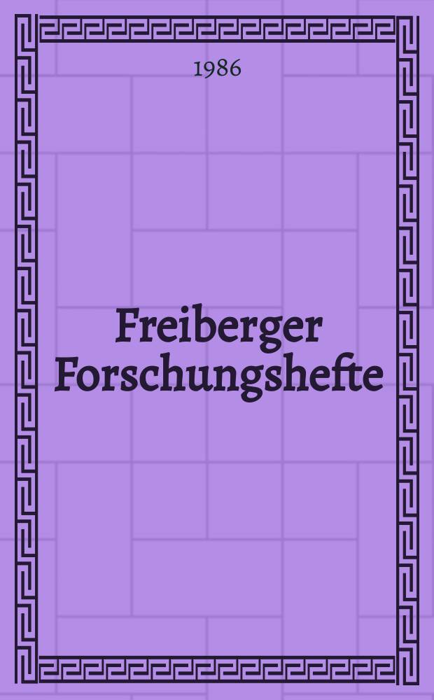 Freiberger Forschungshefte : Beihefte der Zeitschrift "Bergakademie" : Zu Problemen der Leitung und Planung in der Montanindustrie und in der Energiewirtschaft