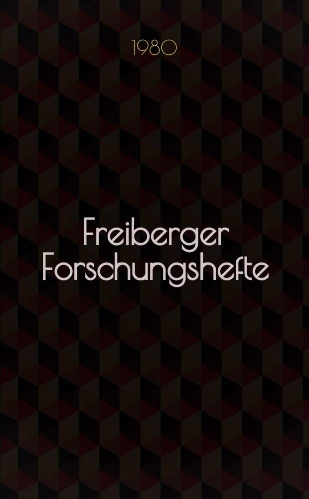 Freiberger Forschungshefte : Beihefte der Zeitschrift "Bergakademie" : Automatisierte Leitungssysteme im Bergbau und in der Energiewirtschaft