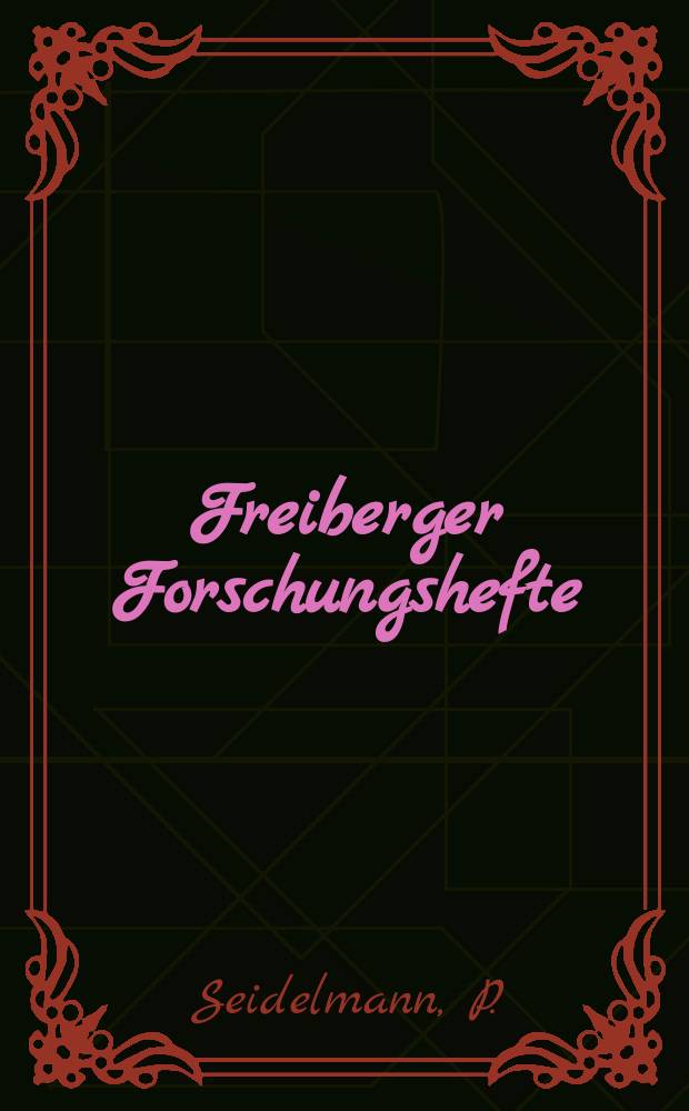 Freiberger Forschungshefte : Beihefte der Zeitschrift "Bergakademie" : Ansatz zu einer integrierten Reproduktionstheorie
